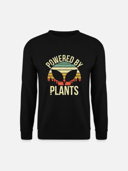 Powered by Plants Gift - Unisex Sweatshirt - black