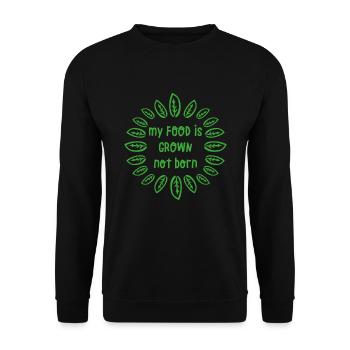 Cadeau de dire végétalien de protection des animaux - Sweat-shirt Unisexe - noir - Devant - Alina (178cm) & Michal (187cm)