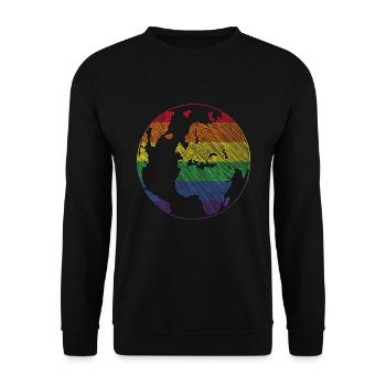 cadeau de fierté mondiale lgbt - Sweat-shirt Unisexe - noir - Devant - Alina (178cm) & Michal (187cm)