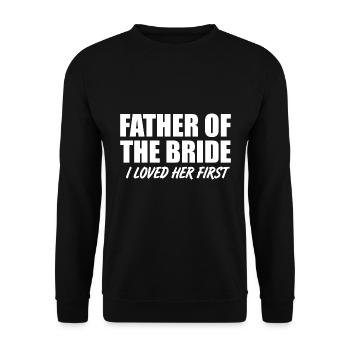 Cadeau du père de la mariée - Sweat-shirt Unisexe - noir - Devant - Alina (178cm) & Michal (187cm)