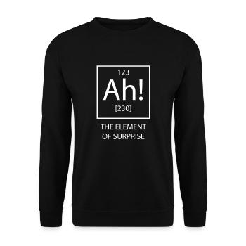 Ah! the element of surprise chemistry gift - Unisex Sweatshirt - black - Front - Alina (178cm) & Michal (187cm)