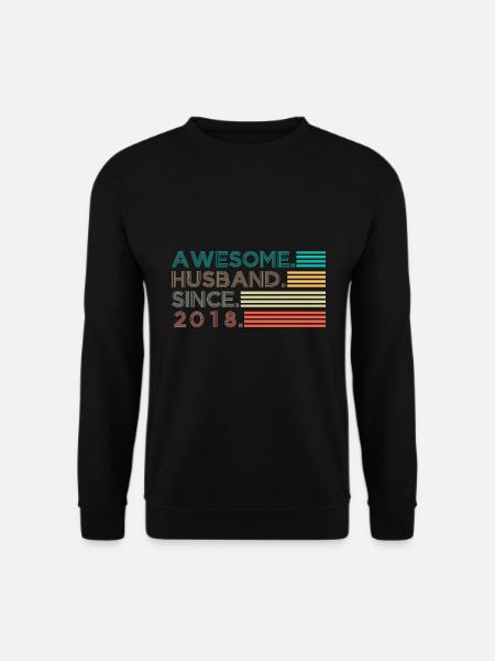 Awesome Husband since 2018 gift - Unisex Sweatshirt - black