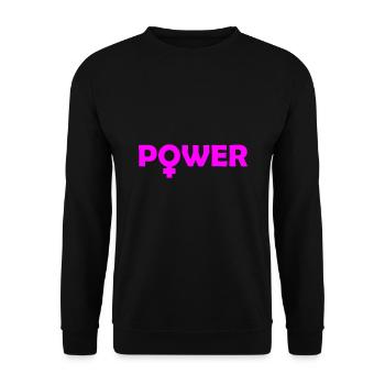 Power Feminism Gift - Unisex Sweatshirt - black - Front - Alina (178cm) & Michal (187cm)
