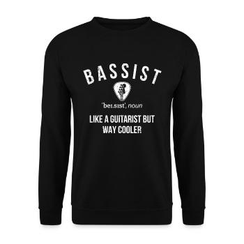 Bassist Definition - Unisex Pullover - Schwarz - Vorne - Alina (178cm) & Michal (187cm)