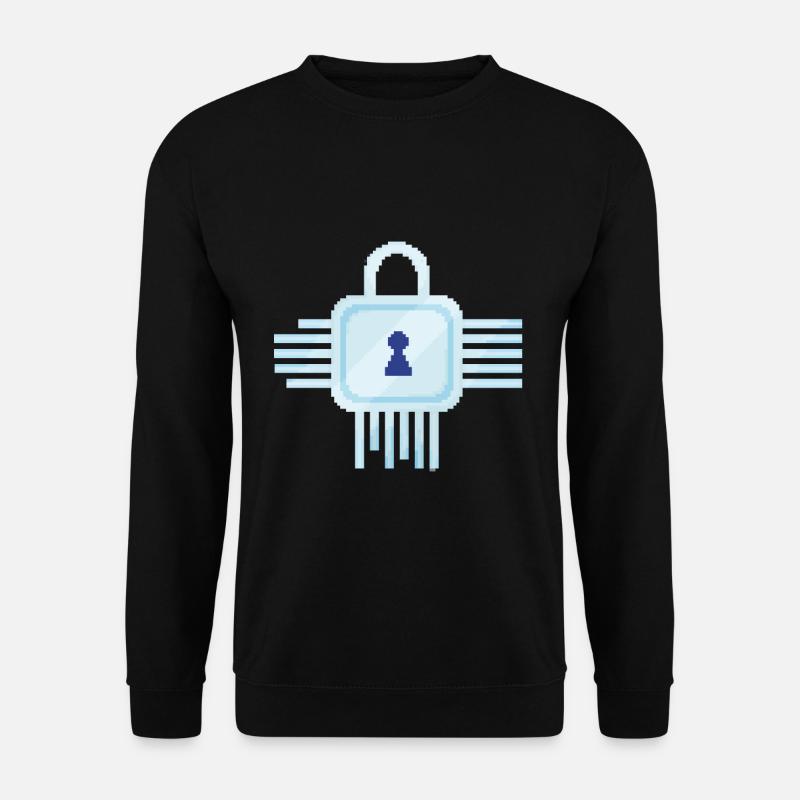 Retro Pixel IT Lock - Unisex Sweatshirt - black