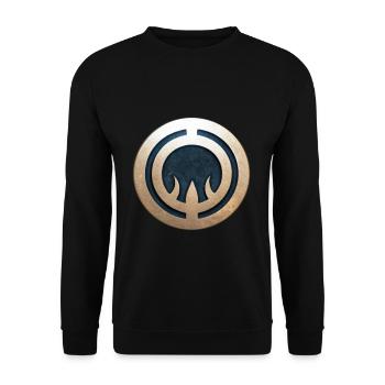 AI Medal #2 - Unisex Sweatshirt - black - Front - Alina (178cm) & Michal (187cm)