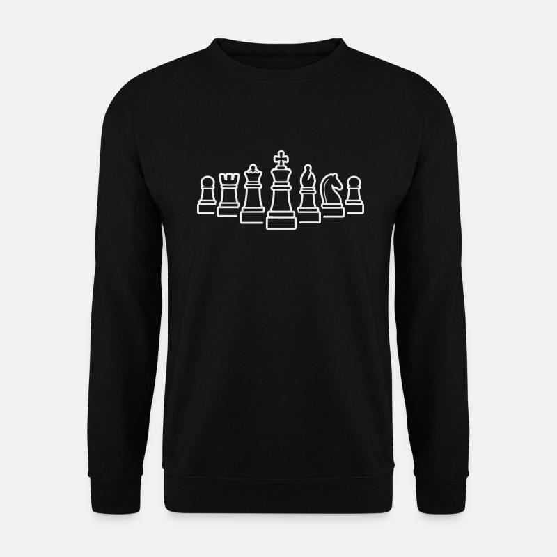 Pièces d’échecs Joueurs d’échecs - Sweat-shirt Unisexe - noir