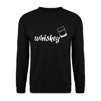 whisky, blanc - Sweat-shirt Unisexe - noir - Devant - Alina (178cm) & Michal (187cm)