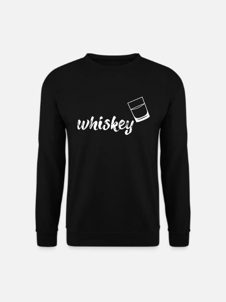 whiskey, white - Unisex Sweatshirt - black