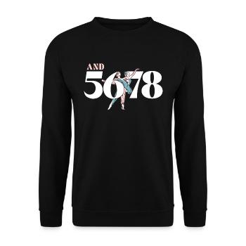 und 5 6 7 8 Balletttanzlehrer - Unisex Pullover - Schwarz - Vorne - Alina (178cm) & Michal (187cm)