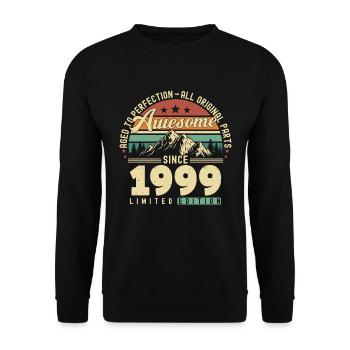 Great since 1999 - Unisex Sweatshirt - black - Front - Alina (178cm) & Michal (187cm)