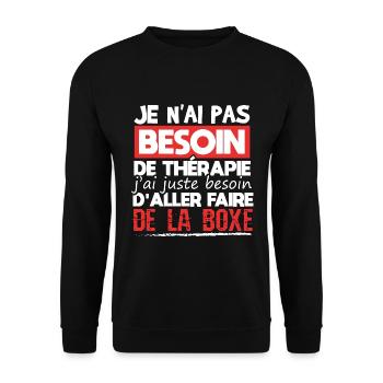 Boxeur boxe cadeau drôle combattant ring - Sweat-shirt Unisexe - noir - Devant - Alina (178cm) & Michal (187cm)