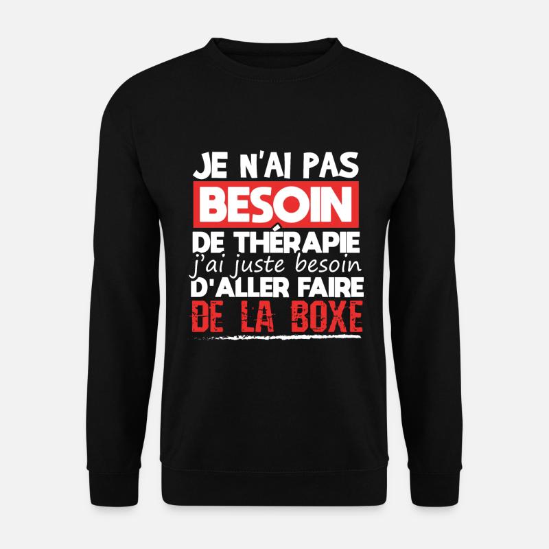 Boxeur boxe cadeau drôle combattant ring - Sweat-shirt Unisexe - noir
