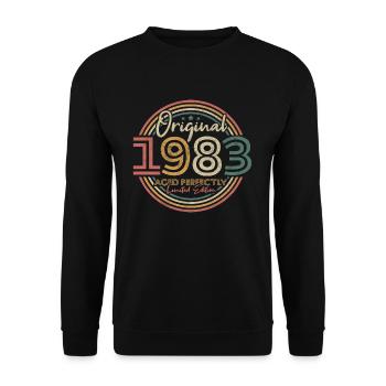 Original 1983 Vintage Cadeau D anniversaire 1983 - Sweat-shirt Unisexe - noir - Devant - Alina (178cm) & Michal (187cm)