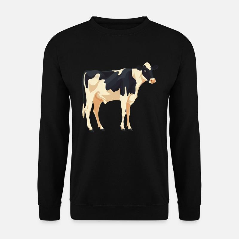 Vache debout - conception simple - Sweat-shirt Unisexe - noir