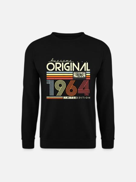1964 Vintage Retro Jahrgang Geburtstag Geschenk - Unisex Pullover - Schwarz