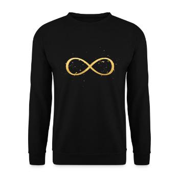 Caractère infinie symbole signe amour - Sweat-shirt Unisexe - noir - Devant - Alina (178cm) & Michal (187cm)