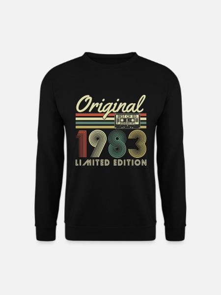 Original 1983 Jahrgang Vintage Geburtstag Retro - Unisex Pullover - Schwarz
