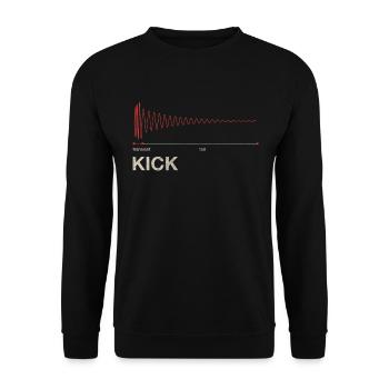 Kick Drum - DAW Producer Transient & Tail - Unisex Sweatshirt - black - Front - Alina (178cm) & Michal (187cm)