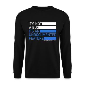 Computer scientist Its not a bug computer science student - Unisex Sweatshirt - black - Front - Alina (178cm) & Michal (187cm)
