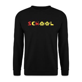 SCHOOL is Cool - Unisex Sweatshirt - black - Front - Alina (178cm) & Michal (187cm)