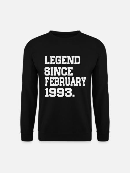 Februar Jahrgang 1993 Geburtstag Geschenk - Unisex Pullover - Schwarz