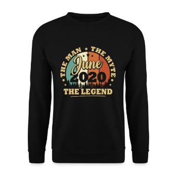 Juin 2020, 3 Ans Anniversaire garçons et filles - Sweat-shirt Unisexe - noir - Devant - Alina (178cm) & Michal (187cm)