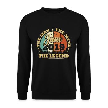 Juin 2019, 4 Ans Anniversaire garçons et filles - Sweat-shirt Unisexe - noir - Devant - Alina (178cm) & Michal (187cm)