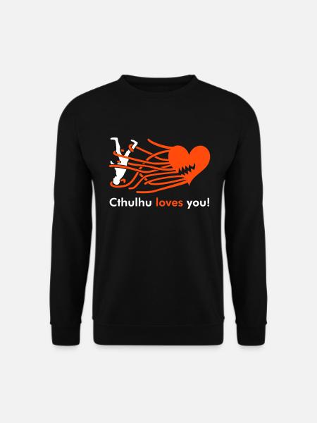 Cthulhu loves you! - Unisex Pullover - Schwarz