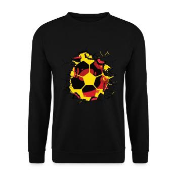 Belgique Football Belge Football Belgique Futbol - Sweat-shirt Unisexe - noir - Devant - Alina (178cm) & Michal (187cm)