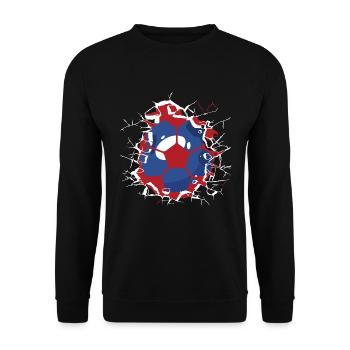 Pays-Bas Football Néerlandais Football Pays-Bas - Sweat-shirt Unisexe - noir - Devant - Alina (178cm) & Michal (187cm)