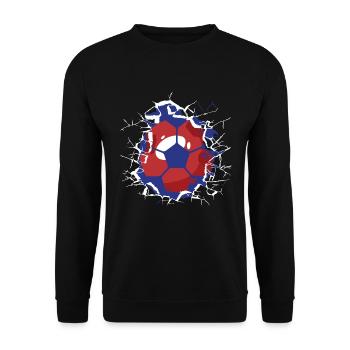 France Soccer French Football France Futbol - Unisex Pullover - Schwarz - Vorne - Alina (178cm) & Michal (187cm)