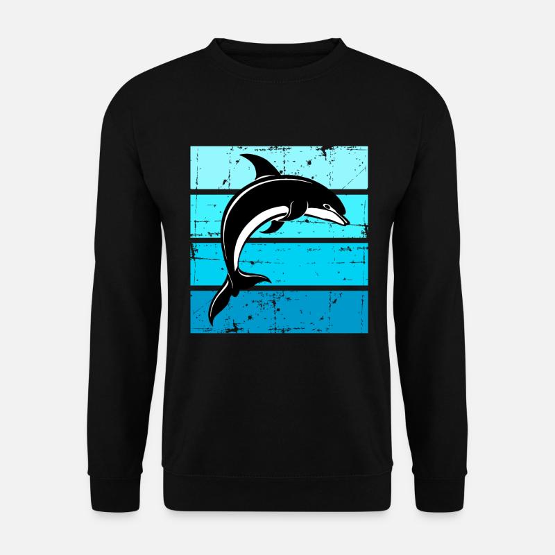 Dolphin Ocean Sea Whale Dolphin - Unisex Sweatshirt - black