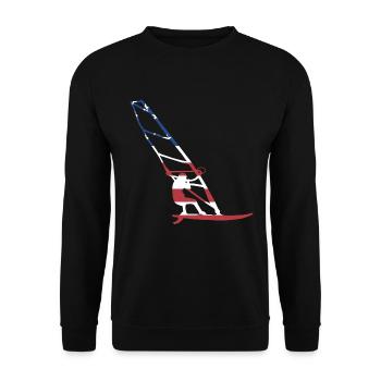 Sport Us Flag Planche à voile - Sweat-shirt Unisexe - noir - Devant - Alina (178cm) & Michal (187cm)