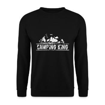 Camping King Mountains Mountain Outdoor Nature Camping King - Unisex Sweatshirt - black - Front - Alina (178cm) & Michal (187cm)