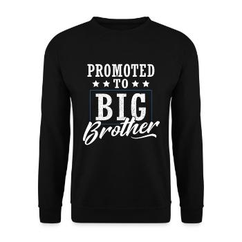Promoted To Big Brother - Unisex Sweatshirt - black - Front - Alina (178cm) & Michal (187cm)