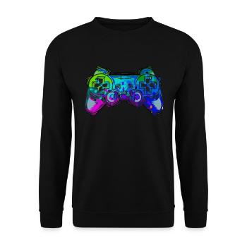 Game Controller Splash Gaming - Unisex Pullover - Schwarz - Vorne - Alina (178cm) & Michal (187cm)