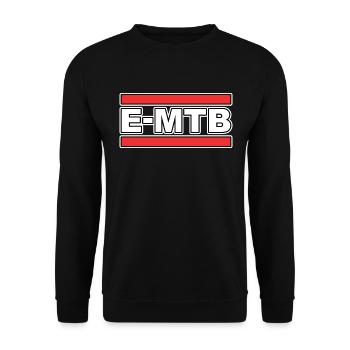 E-MTB - Unisex Pullover - Schwarz - Vorne - Alina (178cm) & Michal (187cm)