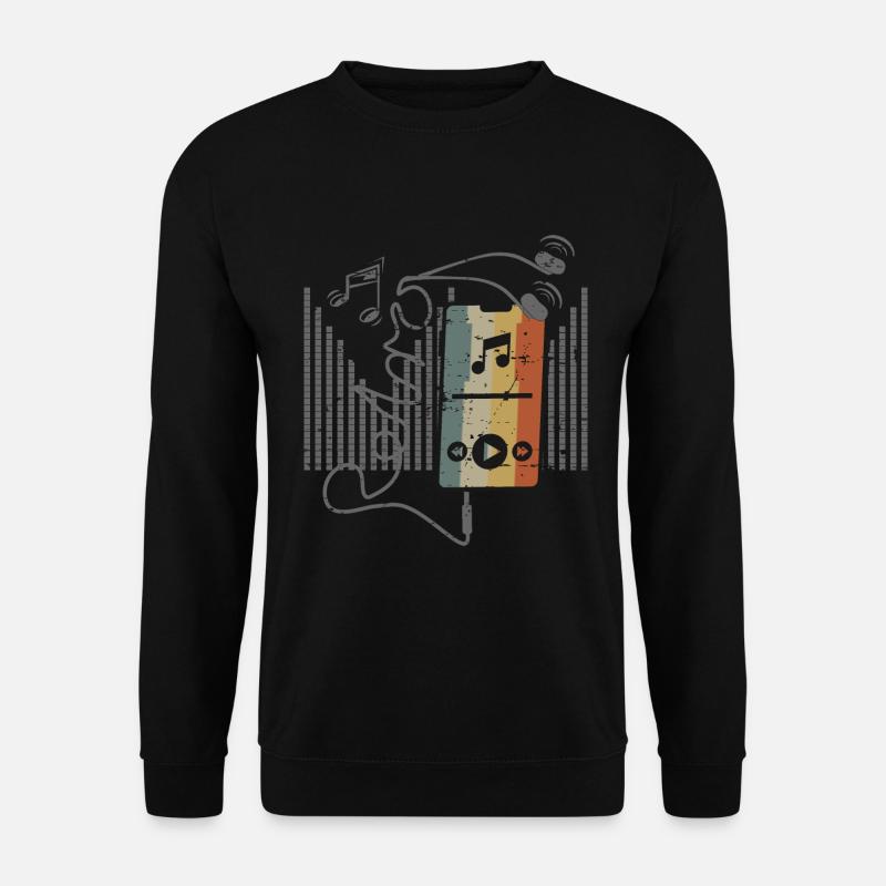 Retro Musik Player - Unisex Pullover - Schwarz