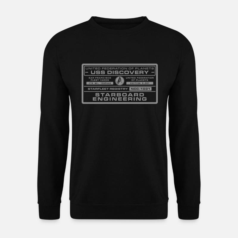 Star Trek Discovery Raumschiff Plakette - Unisex Pullover - Schwarz