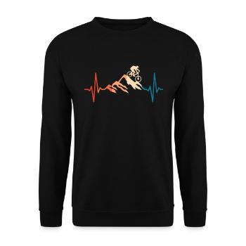 VTT Descente Heartbeat Cycliste Cycliste - Sweat-shirt Unisexe - noir - Devant - Alina (178cm) & Michal (187cm)