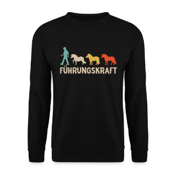 Shetland Pony Führungskraft Pferde Reitsport - Unisex Pullover - Schwarz - Vorne - Alina (178cm) & Michal (187cm)