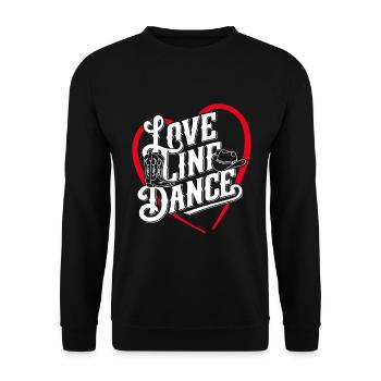 Love Line Dance ich liebe Line Dancing - Unisex Pullover - Schwarz - Vorne - Alina (178cm) & Michal (187cm)