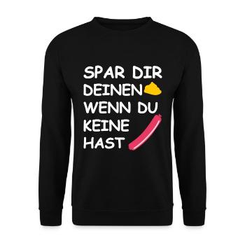 Save your mustard - Unisex Sweatshirt - black - Front - Alina (178cm) & Michal (187cm)