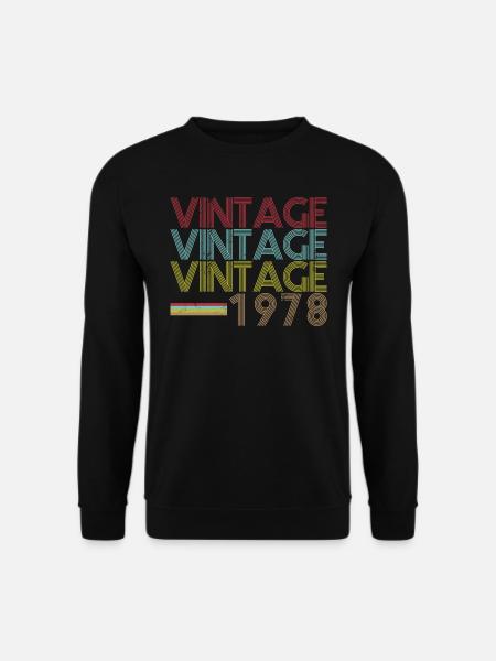Vintage 1978 Geburtstag Geburtsjahr - Unisex Pullover - Schwarz