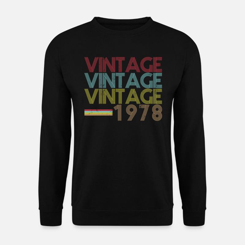 Vintage 1978 Geburtstag Geburtsjahr - Unisex Pullover - Schwarz