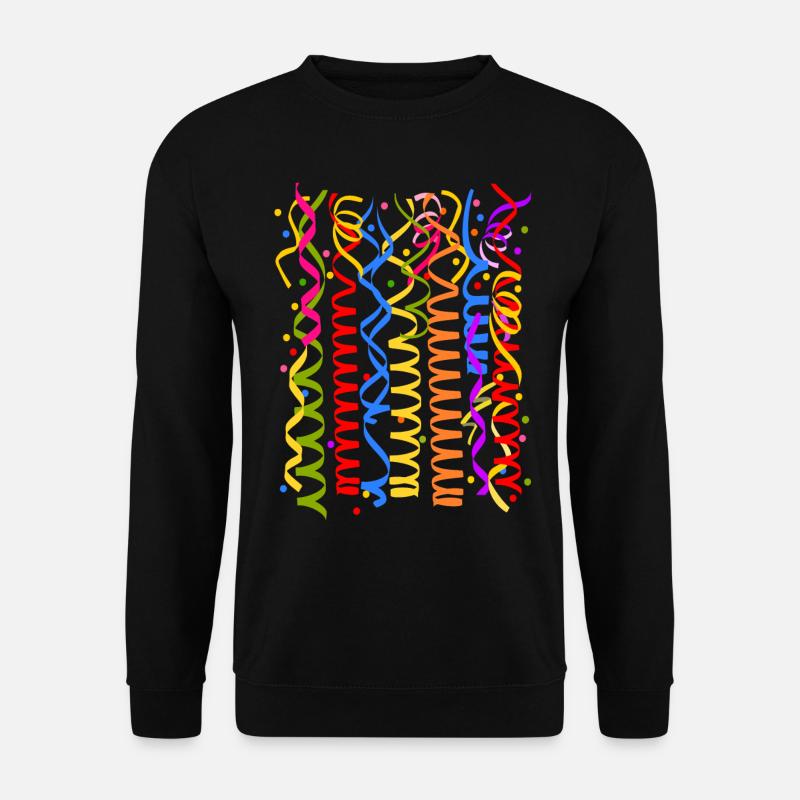 Karneval Fasching Kostüm Silvester Luftschlangen - Unisex Pullover - Schwarz