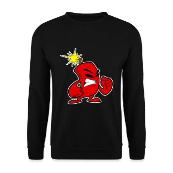 Cool banger firecracker New Year's Eve fireworks boom - Unisex Sweatshirt - black - Front - Alina (178cm) & Michal (187cm)