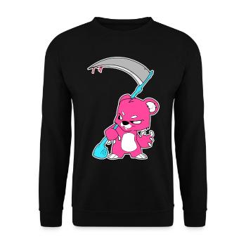 Teddy Sense Geschenkidee cool Vektor böse Kinder - Unisex Pullover - Schwarz - Vorne - Alina (178cm) & Michal (187cm)
