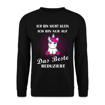 I'm not small reduced only to the best - Unisex Sweatshirt - black - Front - Alina (178cm) & Michal (187cm)